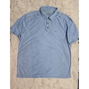 Tommy Bahama Dri Fit Performance Polo Shirt Light Blue Men's Size XL